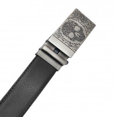 Ζώνη Δερμάτινη με Αγκράφα Νεκροκεφαλή Z07 2