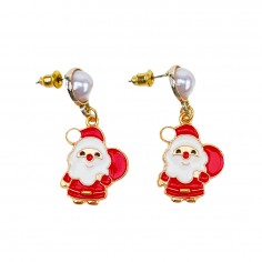 Σκουλαρίκια Κρεμαστά Χριστουγεννιάτικα Φιγούρα Άγιος Βασίλης 2