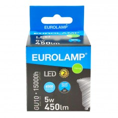 Λάμπα LED Ψυχρό Λευκό GU10 Eurolamp 180-77810 5W 2