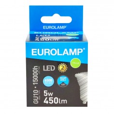 Λάμπα LED Ψυχρό Λευκό GU10 Eurolamp 180-77814 5W 2