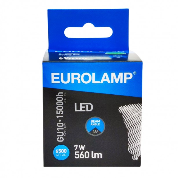 Λάμπα LED Ψυχρό Λευκό GU10 Eurolamp 180-77820 7W