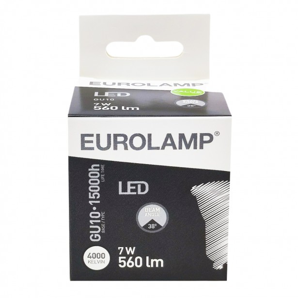 Λάμπα LED Φυσικό Λευκό GU10 Eurolamp 180-77821 7W