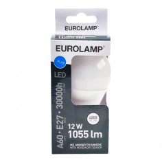 Λάμπα LED Φυσικό Λευκό με Ανιχνευτή Κίνησης A60 Ε27 Eurolamp 147-84936 12W 2