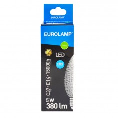 Λάμπα LED Ψυχρό Λευκό C37 Ε14 Eurolamp 180-77200 5W 2