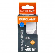 Λάμπα LED Θερμό Λευκό G45 Ε14 Eurolamp 147-77313 5W 2