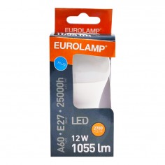 Λάμπα LED Θερμό Λευκό A60 Ε27 Eurolamp 147-77033 12W 2