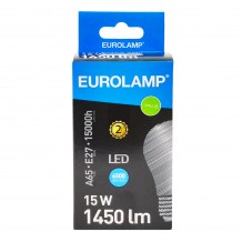 Λάμπα LED Ψυχρό Λευκό A65 Ε27 Eurolamp 180-77003 15W