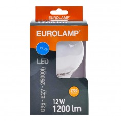 Λάμπα LED Θερμό Λευκό G95 Ε27 Eurolamp 147-77402 12W 2