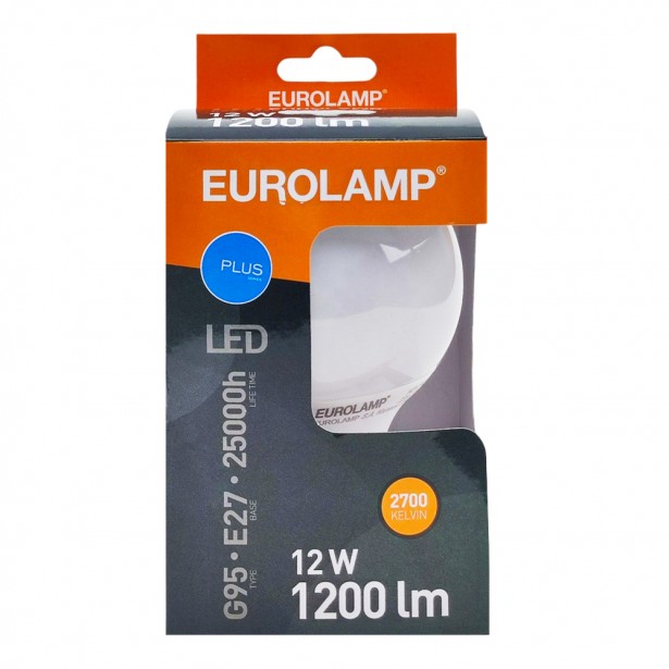 Λάμπα LED Θερμό Λευκό G95 Ε27 Eurolamp...