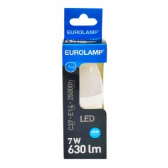 Λάμπα LED Ψυχρό Λευκό C37 Ε14 Eurolamp 147-77211 7W 2