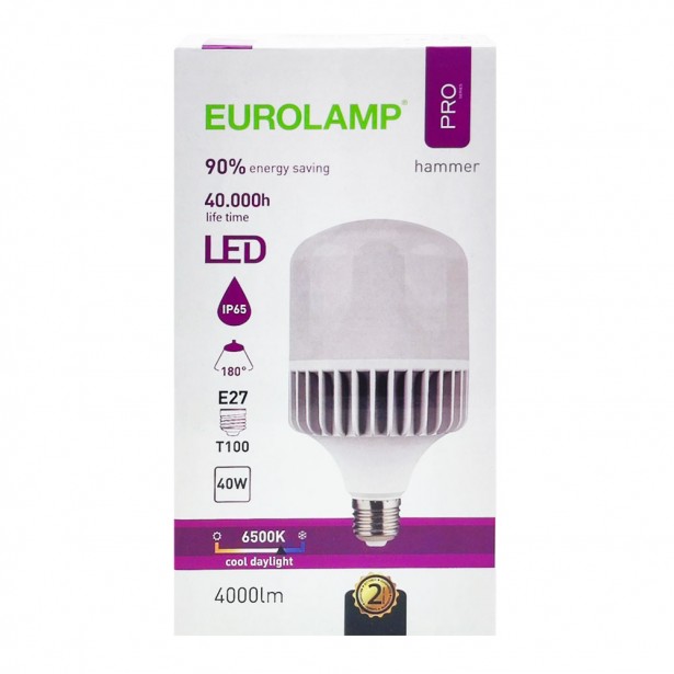 Λάμπα LED Ψυχρό Λευκό T100 E27 Eurolamp...