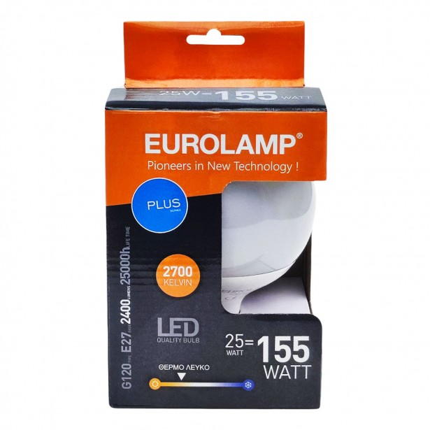 Λάμπα LED Θερμό Λευκό  G120 Ε27 Eurolamp...