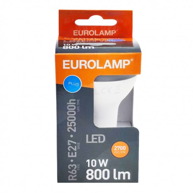 Λάμπα LED Θερμό Λευκό R63 Ε27 Eurolamp...