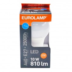 Λάμπα LED Θερμό Λευκό  A60 Ε27 Eurolamp 147-77032 10W 2