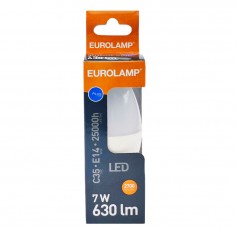 Λάμπα LED Θερμό Λευκό C37 Ε14 Eurolamp 147-77214 7W 2
