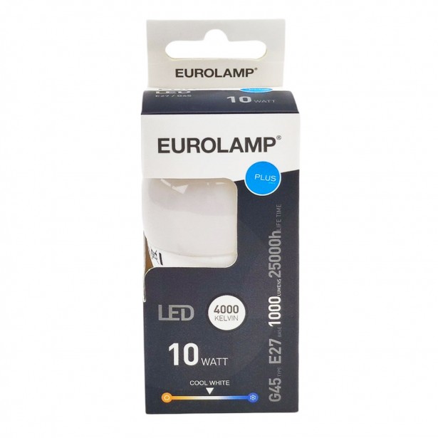 Λάμπα LED Φυσικό Λευκό G45 Ε27 Eurolamp...