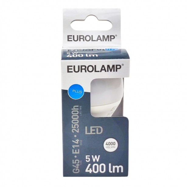 Λάμπα LED Φυσικό Λευκό G45 Ε14 Eurolamp...