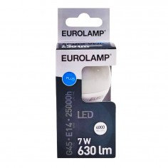 Λάμπα LED Φυσικό Λευκό G45 Ε14 Eurolamp 147-77331 7W 2