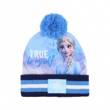 Σετ 2τμχ Σκουφάκι με Pom Pom & Γάντια Frozen II Disney Cerda 7928