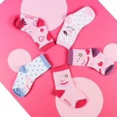 Σετ 5τμχ Κάλτσες Παιδικές Peppa Pig Cerda 7756 2