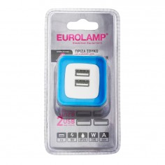 Αντάπτορας από Σούκο σε 2 Usb Eurolamp 147-09000 2