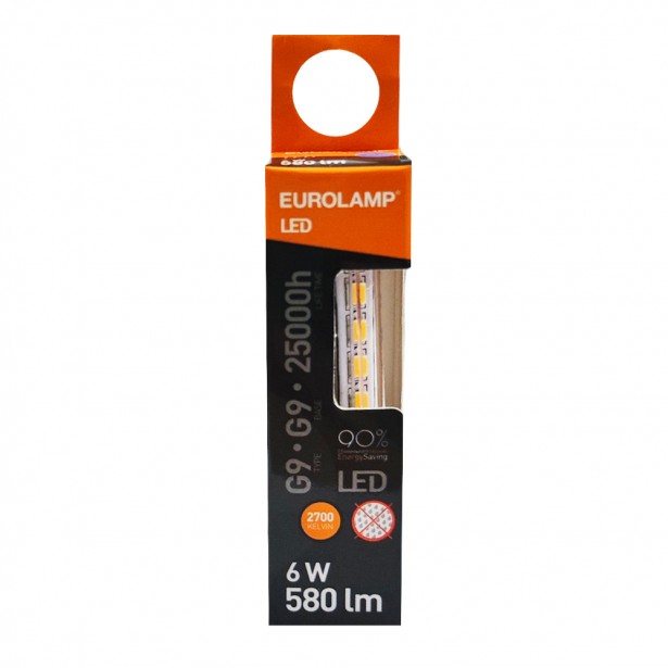 Λάμπα LED Θερμό Λευκό G9 Eurolamp 147-77629 6W