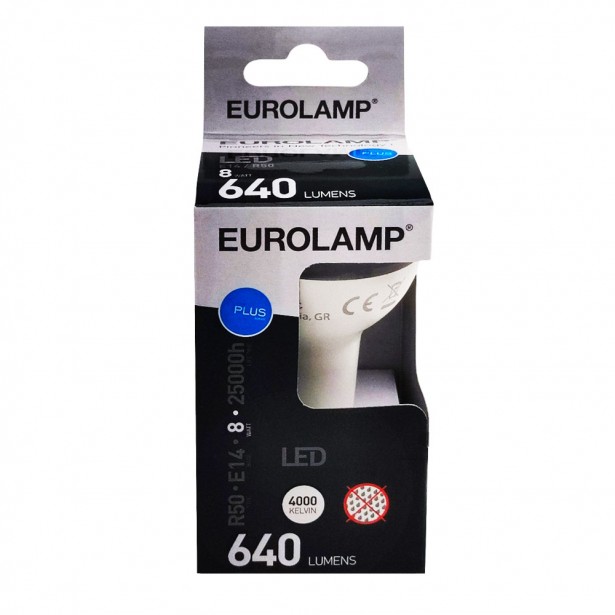 Λάμπα LED Φυσικό Λευκό R50 Ε14 Eurolamp...