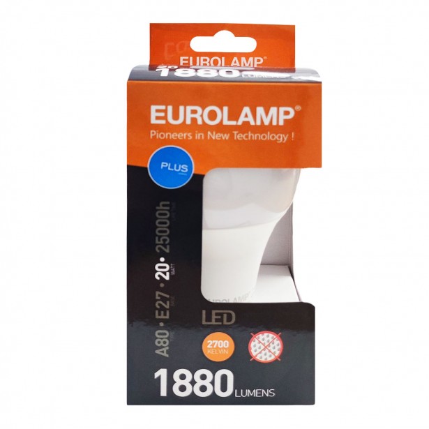 Λάμπα LED Θερμό Λευκό Α80 Ε27 Eurolamp...