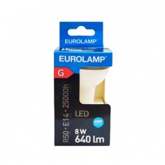 Λάμπα LED Ψυχρό Λευκό R50 E14 Eurolamp 147-77450 8W 2