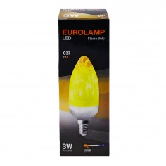 Λάμπα LED με Εφέ Φλόγας Θερμό Λευκό C37 E14 Eurolamp 147-81910 3W 2