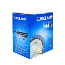 Λαμπάκια Βροχή 144 Θερμό Λευκό Led με Φλας Eurolamp 600-11364 6W