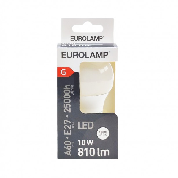 Λάμπα LED Φυσικό Λευκό A60 Ε27 Eurolamp...