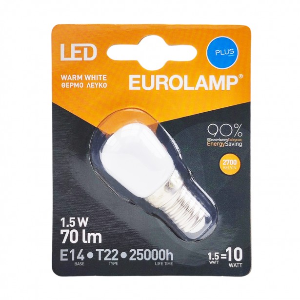 Λάμπα Ψυγείου LED Θερμό Λευκό T22 E14 Eurolamp...