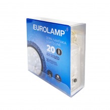 Λαμπάκια Mini 20 Ψυχρό Λευκό Led Μπαταρίας Eurolamp 600-11220