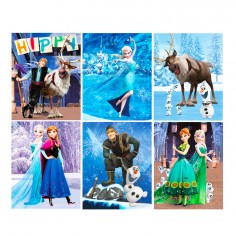 Παζλ με Κύβους 20τμχ Ξύλινο Frozen 2