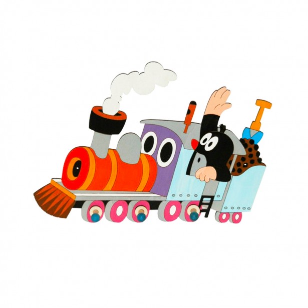 Κρεμάστρα Ξύλινη Τριπλή Little Mole in Choo-Choo Dodo 74046