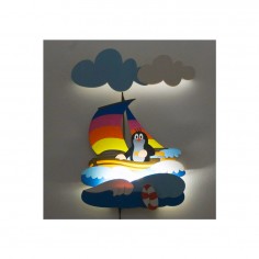 Φωτιστικό Επιτοίχιο Ξύλινο Little Mole οn Ship Dodo 74020 2