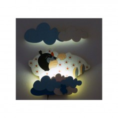 Φωτιστικό Επιτοίχιο Ξύλινο Little Mole in Blanket Dodo 74018 2