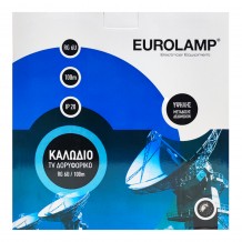 Καλώδιο Δορυφορικό TV Eurolamp 147-13009 RG 6U σε Καρούλι 100m