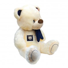 Λούτρινο Αρκουδάκι με Μπλε Κορδέλα Amek Toys 50cm 2