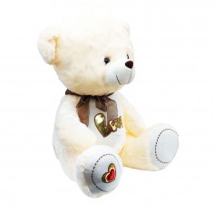 Λούτρινη Αρκούδα με Χρυσή Επιγραφή Love Amek Toys 50cm 2