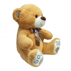 Λούτρινο Αρκουδάκι Καφέ με Κορδέλα Amek Toys 43cm 2