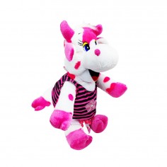 Λούτρινη Αγελάδα Ροζ Amek Toys 25cm 2