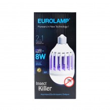 Λαμπτήρας Εντομοκτόνος UV LED Ψυχρό Λευκό Eurolamp 147-80984 8W