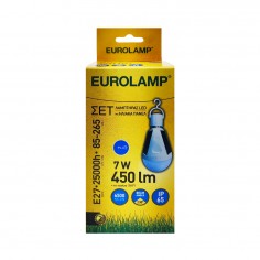 Λάμπα LED Ψυχρό Λευκό Α70 Ε27 με Ηλιακά Πάνελ & Μπαταρία Eurolamp 145-20003 7W 2