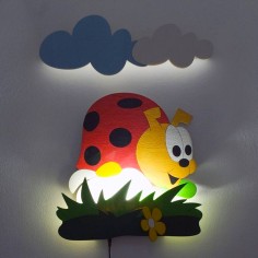 Λάμπα Τοίχου LED Πασχαλίτσα με Σύννεφα Dodo 74013 1W 2