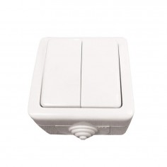 Διακόπτης Διπλός Εξωτερικός Κ/R IP54 Eurolamp 147-12212 2