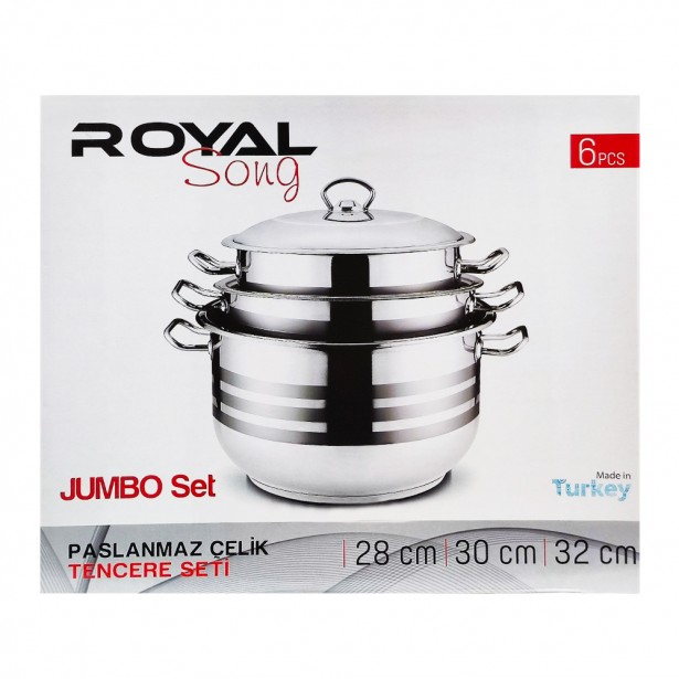 Σετ 3τμχ Κατσαρόλες Royal Song Jumbo R196