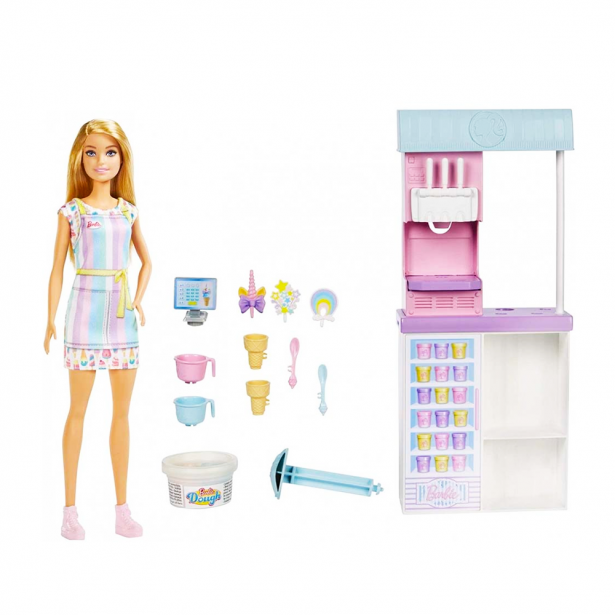 Κούκλα Barbie με Εργαστήριο Παγωτού Mattel HCN46