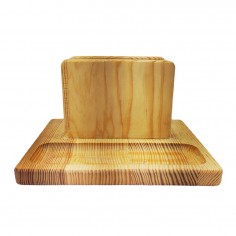 Βάση για Χαρτοπετσέτες Ξύλινη Zembu 19x16cm 2